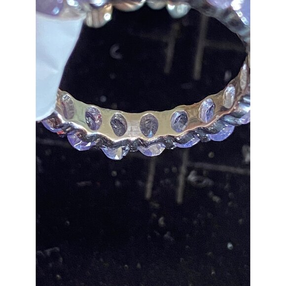 Eternity Ring Size 6 Purple Tourmaline Sterling Silver 925 Women Semi-Precious S - Picture 7 of 7